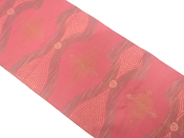 JAPANESE KIMONO / ANTIQUE FUKURO OBI / SILK / WOVEN FLOWER